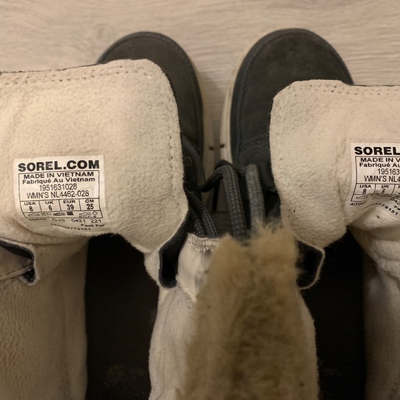 Sorel Explorer II Joan Faux Fur Boots Women's Size 8 Green/Gray Waterproof - Picture 8 of 8